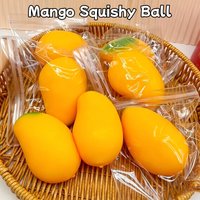 Squishy Mango Squeeze Ball Toys Slow Rebound Mango Anxiety Sensory Squeeze Fidget Toy Durable Washable Stress Ball for Adult