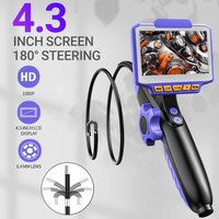 Two Way Articulating Borescope 1080p HD Waterproof Inspection Borescope Drain Snake Camera 4.3 Inch Automotive Camera For Pipe