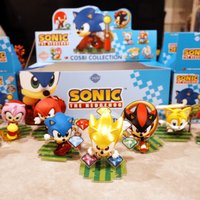 New In Stock HotToys Sonic Cosbi Blind Box Mini Collectible Figure Game Character Desktop Ornament For Anime Game Fans Gift Toys