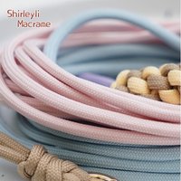 10M/11 Yards 5mm Macrame Polyester Braid Cords DIY Macrame Rope Wristlet Keychain Dog Collar Toy Bag Trap Macrame Cords