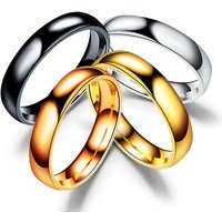 6MM Stainless Steel Smooth Rings For Women Men Titanium Steel Ring Couple Wedding Fashion Waterproof Jewelry Gift