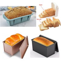 Carbon Steel Loaf Pan with Lid for Bread Baking Sandwich Mold Rectangular Toast Pan with Anti Warp Design Kitchen Baking Tool