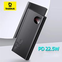 Baseus PD 22.5W Power Bank 10000mAh, chargeur externe portable à charge rapide, type C USB-C PD Qucik Charge