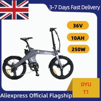 DYU T1 Folding Electric Bike 250W Motor 36V10AH Battery 20 inch Tire Commuter Ebike for Cycling and Sports image 4