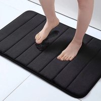Home simple bathroom floor mat flannel striped toilet floor mat furry bathtub side mat door mat