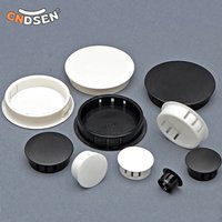 Plastic Hole Plug Snap-on Cover 6mm-50mm Wall Cable Desk Plugs Round Screw Hole Covers White/Black