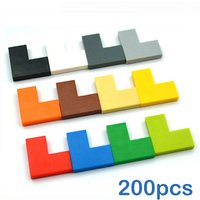 200pcs Smooth 1+2 Dots DIY Building Blocks Thin Figure Educational Creative Toys for Children Size Compatible With 14719 Bricks