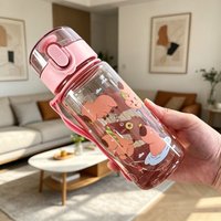 Cartoon Animal Print Water Bottle (Unicorn/Lion/Capybara/Dinosaur), Minimalist Stylish & Exquisite Design. Lightweight Durable