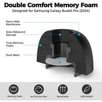 For Samsung Galaxy Buds3 Pro XDcase 4 Pairs Replacement Memory Foam Ear Tips, XS/S/M/L Size
