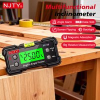 Digital Angle Gauge With Level Bubble Magnetic Electronic Protractor Inclinometer Goniometer Angle Finder Level Box DIY Tools