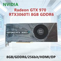 NVIDIA RTX 3060TI 8GB GDDR6 GPU 8GB GDDR6 256-bit Graphics card support PCI-E 3.0 HDMI DP interface for desktop computers