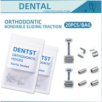 20Pcs/Bag Orthodontic Accessories Bondable Sliding Traction Short Long Stop Type Fixed On Archwire Dentist Lab Materials