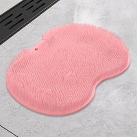 Silicone Bath Massage Brush Exfoliating Shower Scraper NonSlip Suction Cup Bath Mat Cleaning Bathroom Unique Tool