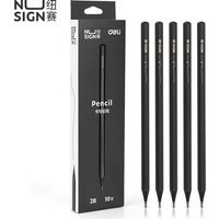 NUSIGN Sophisticated Blackwood Pencil – Laser-Engraved Gold Logo, Smooth Graphite, and Modern Hexagonal Style