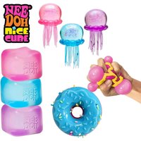 NeeDoh Cute and Fun Donut Stress Relief Toy, Soft Rubber Stress Relief Toy, Slow Rebound Relaxation Stress Relief Gift