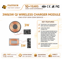5V 1A Qi Wireless Charger Receiver Module Circuit Board Coil DIY Kit for Phone Power Bank Wireless Charging Modification Board