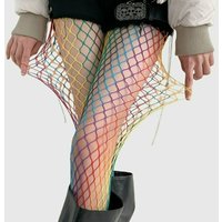 Rainbow Fishnet Tights Fishnet Stockings Fishnet Leggings Colored Fishnet Stockings Underwear Accessories