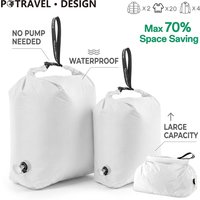 Waterproof Compression Bags for Clothes Vacuum Packing Bag Travel Luggage Organizer Space Saving Compression Cubes without Pump