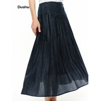 DUSHU 2026 Summer Women's High Waist Lace Midi Skirt - Elegant Romantic Design for Date Nights and Special Occasions
