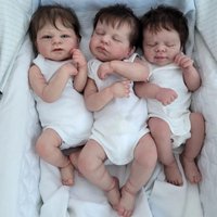 BZDOLL 3D Skin With Visible Veins Vinyl Limbs Cloth Body 48 CM Asleep Reborn Baby Doll Toy For Girl Cute Baby Newborn Doll