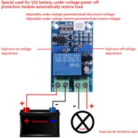 12V Battery Low Voltage Cut off Automatic On Recovery Module Undervoltage Board Undervoltage