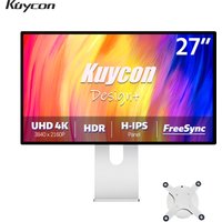 Kuycon P27G Desktop Monitor 27-inch Aluminum Alloy HDMI Adaptive 4K Computer Display With 99%sRGB VESA Adaptable LED LCD Screen