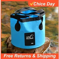 Collapsible Bucket Camping Water Storage Container Portable Folding Wash Basin For Traveling Hiking Fishing Boating Garden Amagi