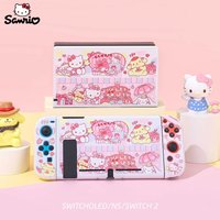 Sanrio Cute Switch2 Protective Shell Cream Kitten Cartoon Custom Hello Kitty Switcholed Ns Protective Shell Anime Game Periphera