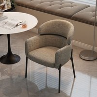 Italian Minimalist Casual Chair Light Luxury Home Retro Kitchen Dining Chair Light Luxury High-end Nordic Dining Table Backrest