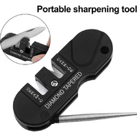 Portable Tungsten Ceramic Carbide Knife Whetstone Sharpener Tool Camp outdoor Knife sharpener