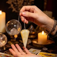 Yellow Jades Natural Stone Crystal Pendulum Pendant for Divination Dowsing Amethysts White Quartz Men Spiritual Pendulos x226