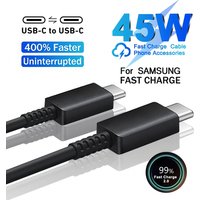 45W 5A Fast Charge Cable Dual USB-C For Samsung S22 S23 FE S24 S25 Plus S26 Ultra A35 A36 A55 A56 A57 Type C Quick Charging Line