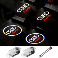 2Pcs Car Door Welcome Logo Light Projector Lamp For Audi A1 A2 A3 A4 A5 A6 A7 A8 TT S3 S4 S5 S6 S7 Q2 Q3 Q5 Q7 Q8 RS3 R8