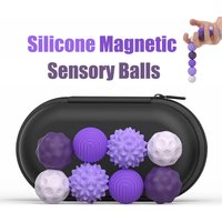 Boules sensorielles magnétiques en Silicone, balles d'inquiétude, autisme, apaisant, jouet Fidget pour enfants et adultes, soulagement de l'anxiété, jouet sensoriel anti-Stress