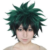Midoriya Izuku Character Modeling Wig Anime My Hero Academy Male Lead Role Spiky Hair Stage Cosplay Headwear Gradient Short Hair