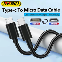 NNBILI Type C to Micro 5V/2.4A Fast Charging 480Mbps Data Transfer OTG Adapter Cable For Samsung S26 Xiaomi Huawei Macbook Pro