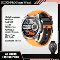 GPS Smartwatch für Outdoor-Aktivitäten HD300Pro Sportuhr mit Offline-Karte 5.4 Bluetooth-Anruf Wasserdicht Gesundheits- und Reise-Smartwatch zum Tauchen