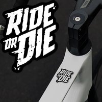 4PCS/SET Ride or Die Waterproof Vinyl Stickers Sporty Decals for Bike Motorcycle Car Decor