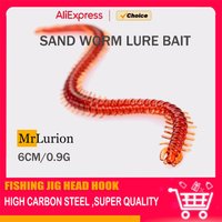 MrLurion 20pieces 6cm 15cm Lifelike Sandworm Soft Plastic grub Fishing Lure Jig Wobblers Saltwater Artificial Bait bass Carp