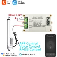 Tuya Smart Life Wifi Electric Linear Actuator Motor Controller,DC12V 24V 32V,RF433 Remote,works with Alexa and Google home