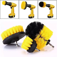 3 pcs/set Drill Brush Set Power Scrubber Cleaning Brush Tool Kit for Grouting Floors Bathtubs Tiles Showers Bathrooms Kitchen Su