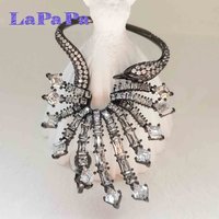 2026 New Trend Geometric Clip-on Earrings Necklace Bracelet Earrings Rings Exquisite Jewelry Set for Women Party Accessories