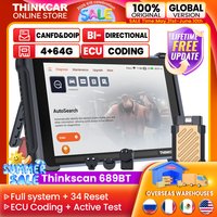 THINKCAR THINKSCAN 689BT OBD2 diagnostic scanner tools full system 34 reset ECU Coding BI-Directional lifetime free CANFD&DoiP