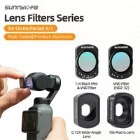 Lens Filter Set for DJI OSMO Pocket 3 4 ND2 TO 32 0.72X Wide-Angle 10x Macro Lens Lens Lens Filter Kit Set Pocket 4 3 Accessory