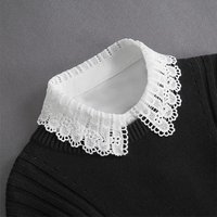 Clothes Accessory Detachable Fake Collar Lace White Black False Collar Neckline Women Girls