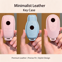 Leather for Mercedes Benz A B C E S G GLB GLC GLE Class GLS W177 W205 W213 W222 G63 X167 E200 E300 Car Key Case Cover Fob Bag
