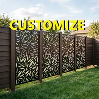 Any Size Custom Home Factory Privacy Fence Board Trend 3D Style WPC Plate Load Bearing Aluminum Fr Garden Safety Partition Fence