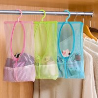 Multi-Purpose Hangable Mesh Storage Bag with Clothespins Organizer for Kitchen And Bathroom Home Organization Solution