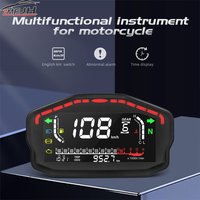 Compteur de vitesse LCD LED universel pour moto, rétro-éclairage numérique, odomètre pour 2022 cylindres, pour Honda, Ducati, Yamaha, 2,4
