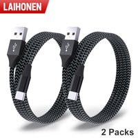 LAIHONEN 2PCS USB A to USB C cable fast charging Type C Cable Charger Data Sync Wire Cord For iPhone 15 Macbook Samsung Huawei